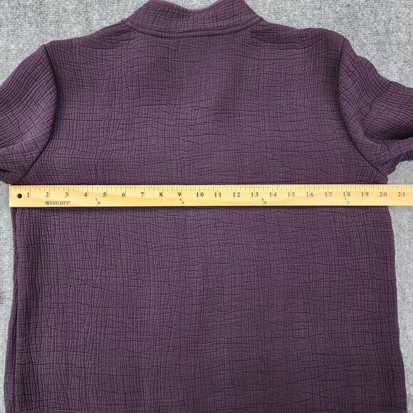 Eileen Fisher Jacket Womens Small Purple Textured Silk Rayon Blend Open Front - Picture 4 of 16